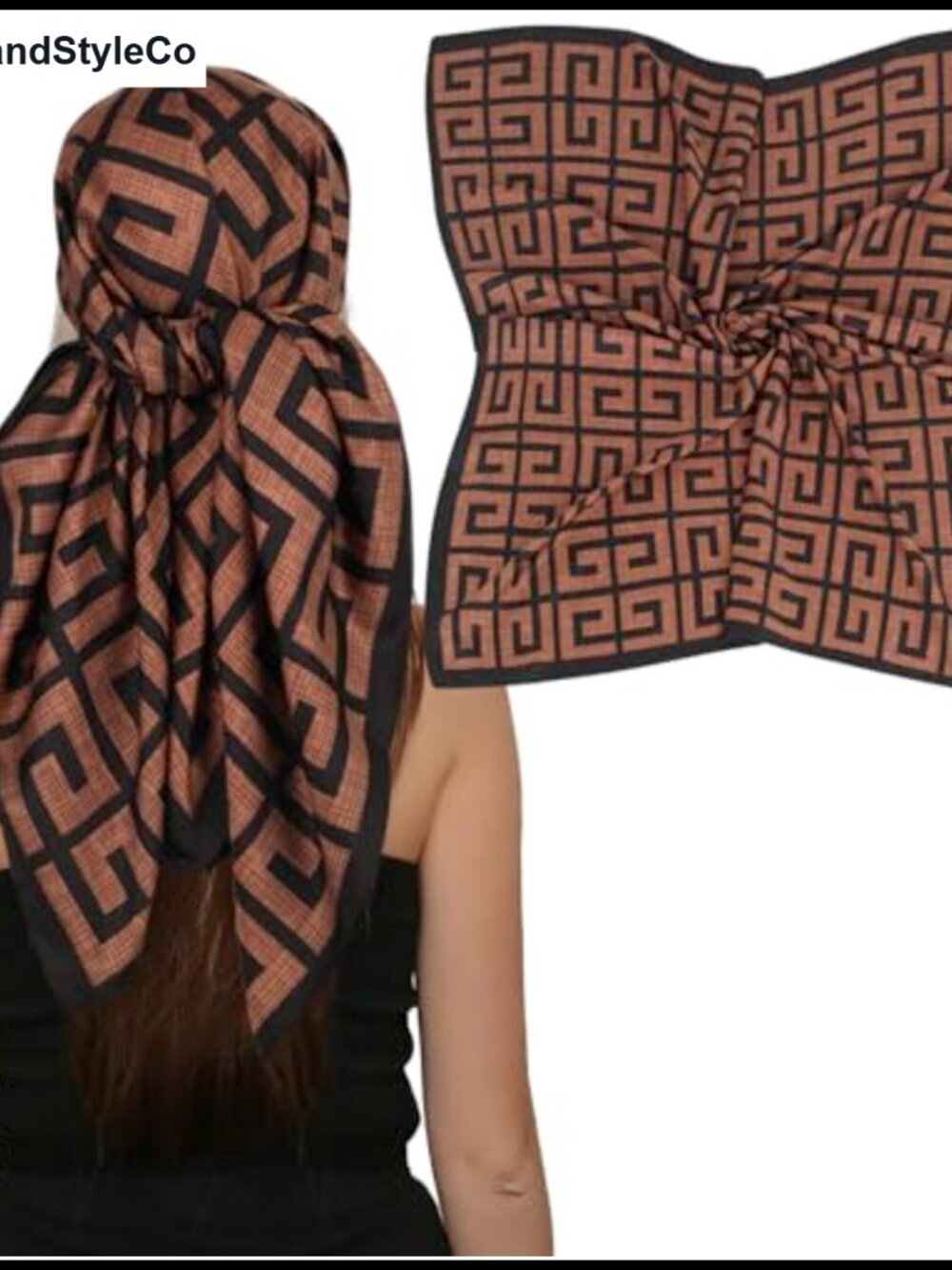 35 Inch Silk Satin Square Scarf Hair Wrapping Bandana for Sleeping